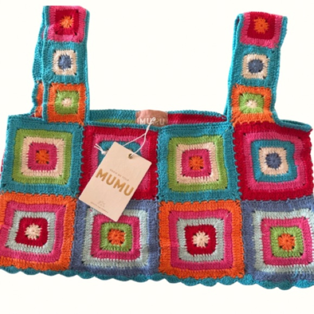 NWT Show Me Your MUMU Virgo Crop Crochet Top Small - Picture 3 of 4